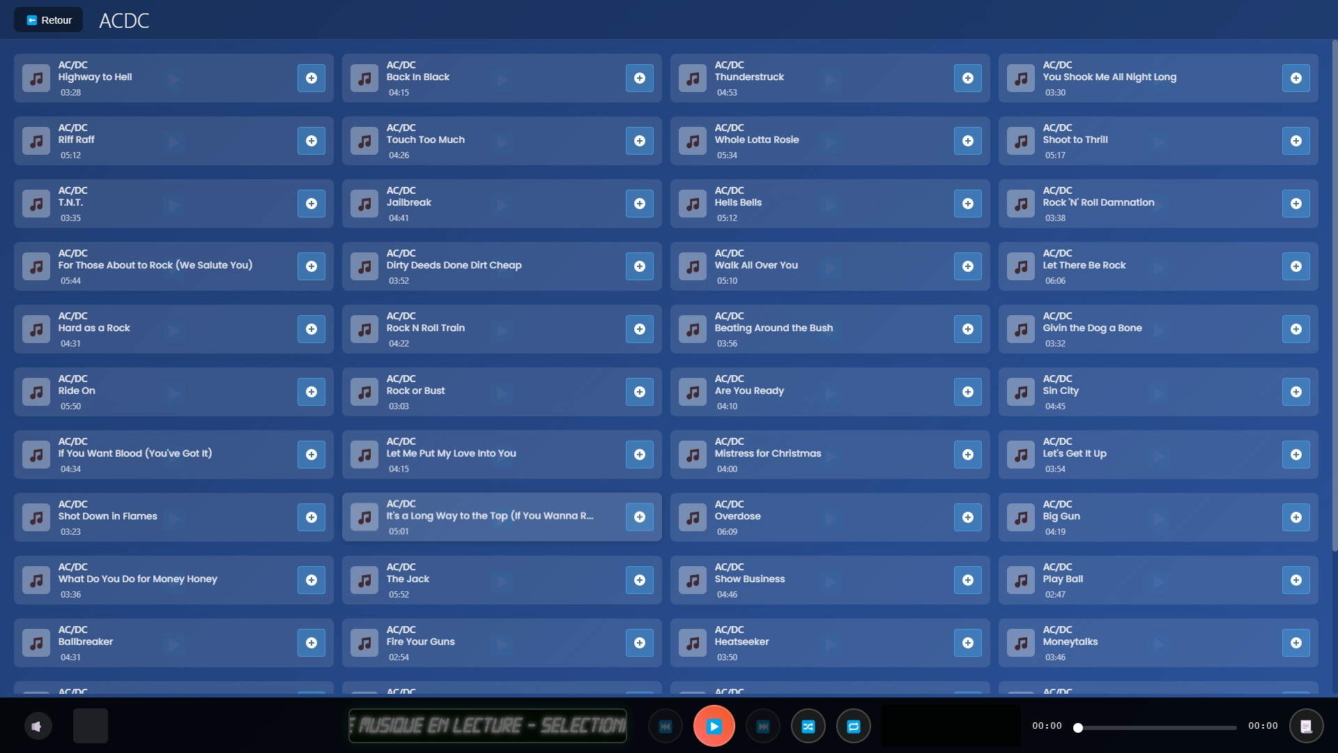 Vue albums d'un artiste